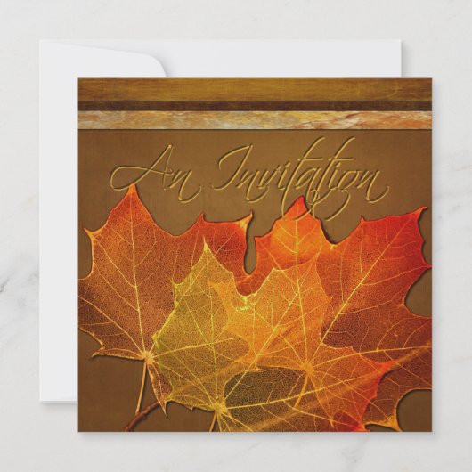 Autumn Leaves Erntedank Custom Personalisiert Einladung (Vorderseite)