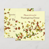 AUTUMN LEAVES Erntedank Dinner Party Einladung (Vorne/Hinten)