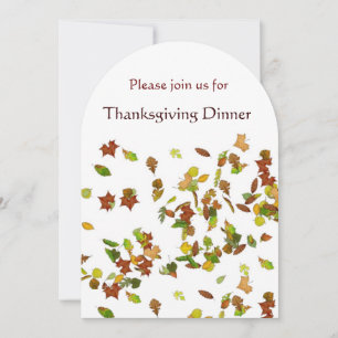 AUTUMN LEAVES Erntedank Dinner Party Einladung