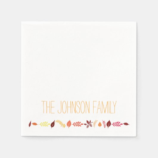 Autumn Leaves Erntedank Paper Napkins Serviette (Vorderseite)