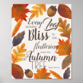 Autumn Leaves Fall Quote Emily Bronte Poster (Vorne)