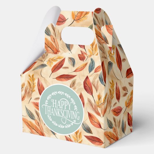 Autumn Leaves Favor Gift Box Geschenkschachtel (Vorderseite)