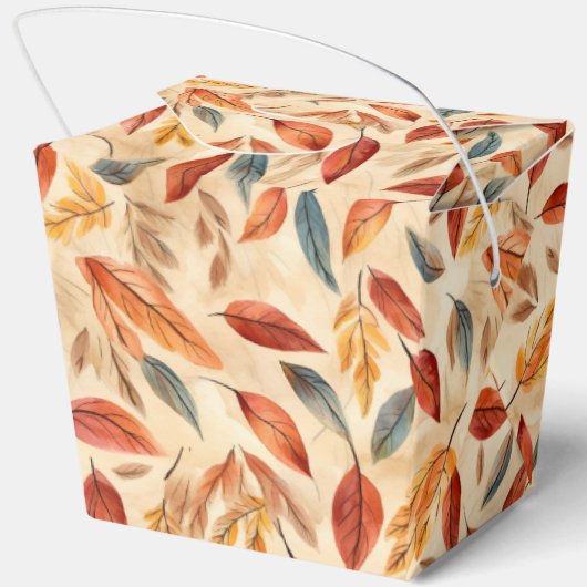Autumn Leaves Favor Gift Box Geschenkschachtel (Rückseite)