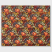 Autumn Leaves Grapes and Apples - Abundant Harvest Geschenkpapier (Flach)