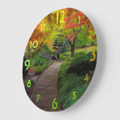 Autumn Leaves Große Wanduhr (Winkel)