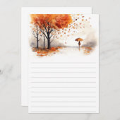 Autumn Leaves Hardcover Notebook | Fall Forest Jou Einladung (Vorne/Hinten)