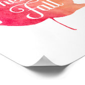 Autumn Leaves Hello Fall Typografy Zitat Poster (Ecke)