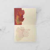 Autumn Leaves II Dankeschön Card Dankeskarte (Innenseite)