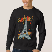 Autumn Leaves in Paris Eiffel Tower Fall Vibes in Sweatshirt (Vorderseite)
