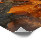 Autumn Leaves in Rain Poster (Ecke)