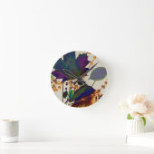 Autumn Leaves in Royal Colors Runde Wanduhr (Zuhause)