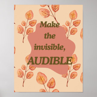 Autumn Leaves Inspirational Quote Wall Art Decor Poster
