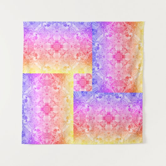 Autumn Leaves Mandala Art Hippie Tapestave Weave Wandteppich (Vorderseite)