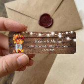 Autumn Leaves Mason Jar String Lights Rustic Wood