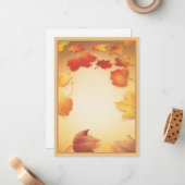 Autumn Leaves © Mitteilungskarte (Vorderseite/Rückseite Beispiel)