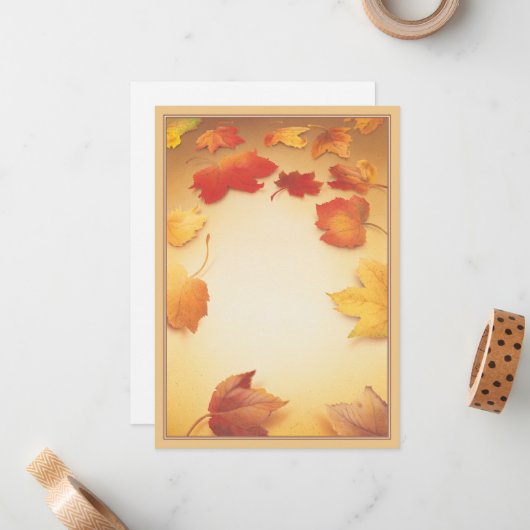 Autumn Leaves © Mitteilungskarte (Vorderseite/Rückseite Beispiel)