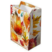 Autumn Leaves Mittlere Geschenktüte (Vorderseite Schrägansicht)
