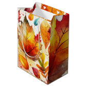 Autumn Leaves Mittlere Geschenktüte (Rückseite Schrägansicht)
