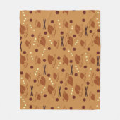 Autumn Leaves Muster Burnt Orange Fleecedecke (Vorderseite)