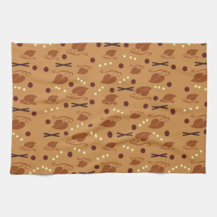 Autumn Leaves Muster Burnt Orange Geschirrtuch