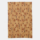 Autumn Leaves Muster Burnt Orange Geschirrtuch (Vertikal)