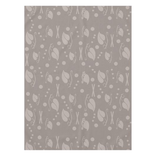 Autumn Leaves Muster Taupe Tischdecke (Vorderseite)
