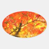 Autumn Leaves [Oval Seal] Ovaler Aufkleber (Vorderseite)