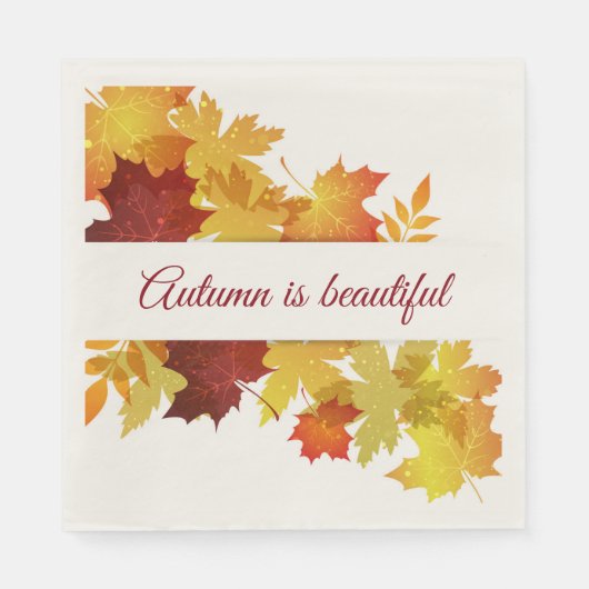 Autumn Leaves Paper Napkins Serviette (Vorderseite)