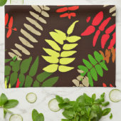 Autumn Leaves Pattern Art Geschirrtuch (Gefaltet)
