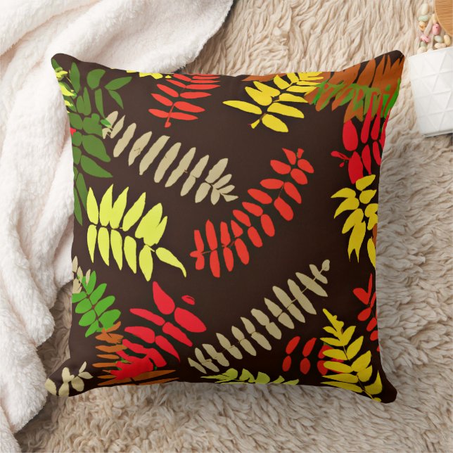 Autumn Leaves Pattern Art Kissen (Decke)