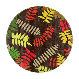 Autumn Leaves Pattern Art Schneidebrett