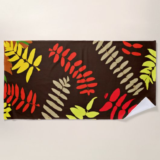 Autumn Leaves Pattern Art Strandtuch (Vorderseite)
