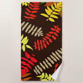 Autumn Leaves Pattern Art Strandtuch (Vorderseite)