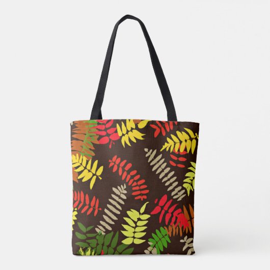 Autumn Leaves Pattern Art Tasche (Rückseite)