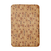Autumn Leaves Pattern Burnt Orange Badematte (Vorderseite Vertikal)