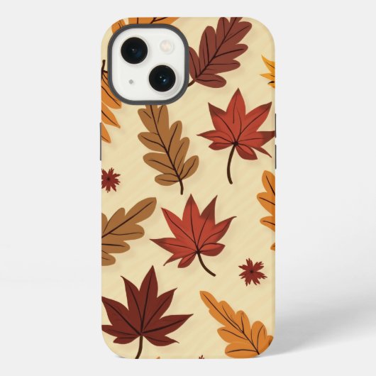 Autumn Leaves Pattern iPhone 13 Fall Hülle (Rückseite)