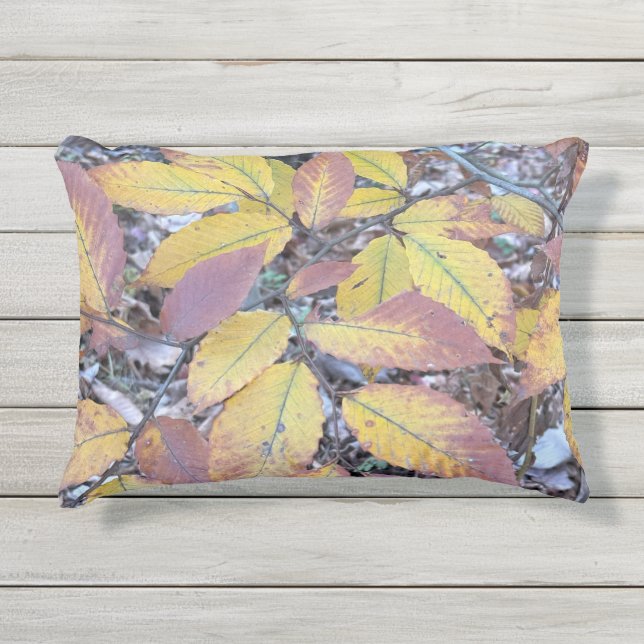 Autumn Leaves Pillow Kissen Für Draußen (Vorderseite)