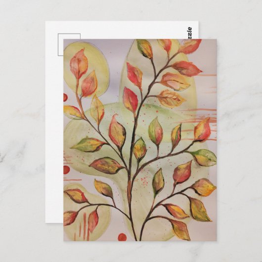 Autumn leaves postkarte (Vorne/Hinten)