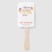 Autumn Leaves Pumpkin Bitte glücklich Thanksgiving Fächer (Vorderseite)