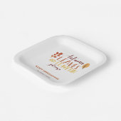 Autumn Leaves Pumpkin Bitte glücklich Thanksgiving Pappteller (Gewinkelt)