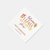 Autumn Leaves Pumpkin Bitte glücklich Thanksgiving Serviette (Ecke)