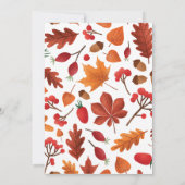 Autumn Leaves Pumpkin Erntedank Dinner Einladung (Rückseite)