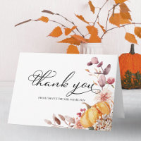 Autumn Leaves Pumpkin Fall Brautparty Vielen Dank