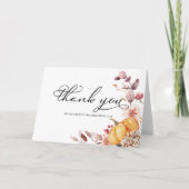 Autumn Leaves Pumpkin Fall Brautparty Vielen Dank Karte (Vorderseite)