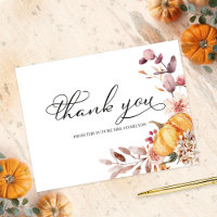 Autumn Leaves Pumpkin Fall Brautparty Vielen Dank