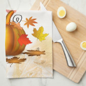 Autumn Leaves & Pumpkin Kittuch Handtuch (Viertel Falte)