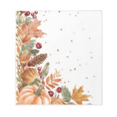 Autumn Leaves & Pumpkin Notizblock (Vorderseite)