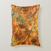 Autumn Leaves Pumpkin Orange farbige Baumwolle Dekokissen (Vorderseite(Vertikal))