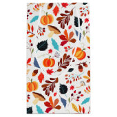 Autumn Leaves Pumpkin Pattern Geschenktasche Kleine Geschenktüte (Rückseite)