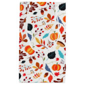 Autumn Leaves Pumpkin Pattern Geschenktasche Kleine Geschenktüte (Vorderseite)